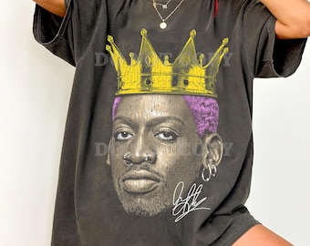 Komfortfarben Dennis Rodman King Shirt, Big Face Basketball Shirt