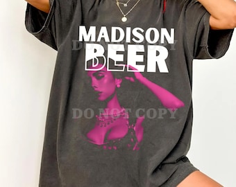Komfortfarben Madison Beer Grafik-T-Shirt, Madison Locket Album Merch