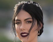 Wedding Hair accessory, Silver Bridal Jewelry, Bridal headpiece, Bridal Hair Vine, Hair Wreath, Pearl Headpiece, Boho Bridal hair piece