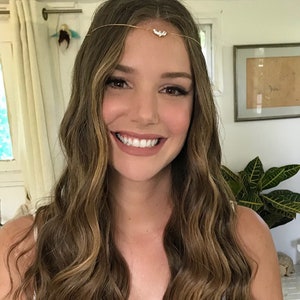 Dainty Forehead Hair Chain, Bridal hair Jewelry, Boho hair chain, Gold Hair Chain, Hair Accessory, Bridal Forehead Chain, Boho Headpiece