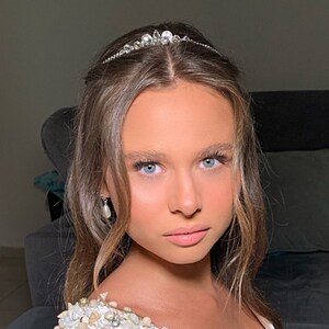 Bruidskroon, bruiloft bruids tiara, witte Zirconia hoofddeksel, klassieke bruid kroon, strass bruids hoofdband, Zirconia kroon, prinses bruid