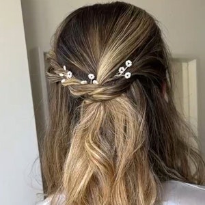 Pearl hair pins mix size, Wedding Hair piece white pearl accessories, Lustrous pearl Hair pins, Pearl Hair Accessory, mix pearl pins