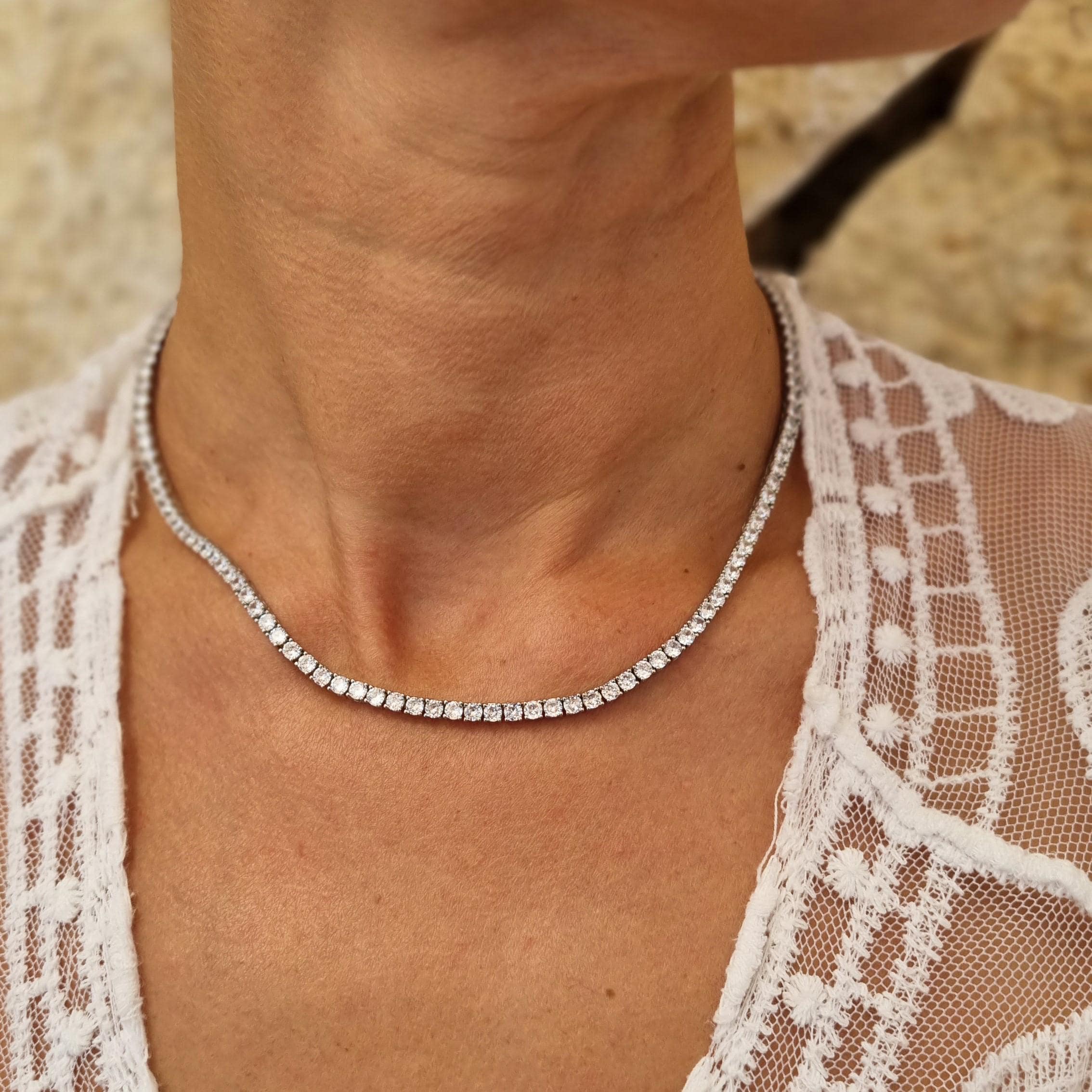 Luxury Tennis Necklace【3mm / GOLD】 5B921A4C-DB9A-4909-9EA8-