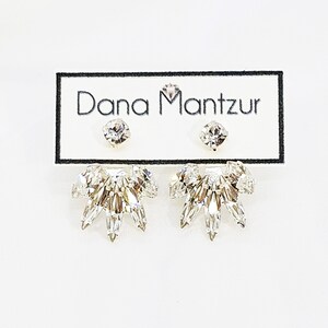 Silver Swarovski crystal earrings