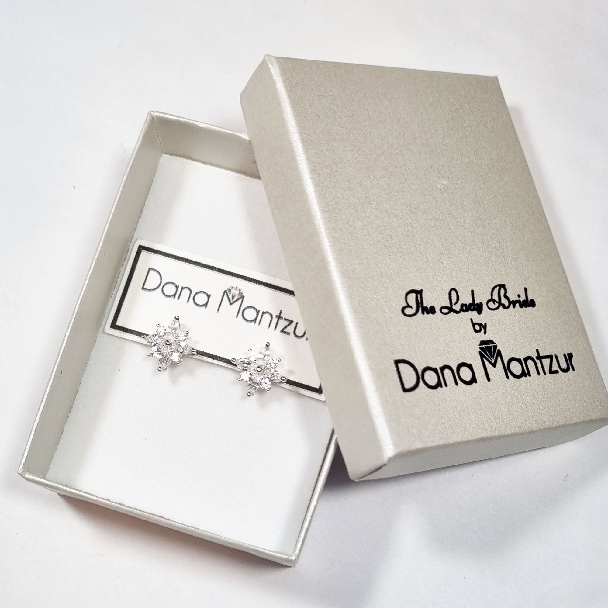 Orecchini Argento 925 Fiocco Di Neve - Zirconia Cubica Donna