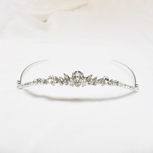 Wedding Crown, Wedding Tiara, Bridal Hair Accessories, Silver Tiara, Bridal Headpiece, Bridal Tiara, Zirconia Crystal Tiara, Crystal Tiara image 2