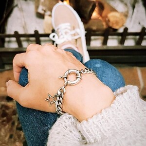 Miami Cuban Silver Bracelet Real Heavy Curb Bracelet Men&#39;s Women&#39;s Unisex Charm Bracelet Personalized Initial Bracelet, Friendship Bracelet