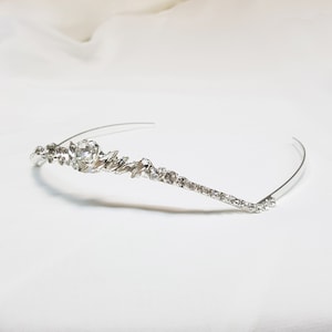 Wedding Crown, Wedding Tiara, Bridal Hair Accessories, Silver Tiara, Bridal Headpiece, Bridal Tiara, Zirconia Crystal Tiara, Crystal Tiara image 5