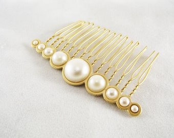 SALE Gold Hair Comb, Bridal Hair Accessories, Rose gold Hair Comb, Side hair comb, Wedding Accessories, Decorative Comb, Pearl Hair Comb