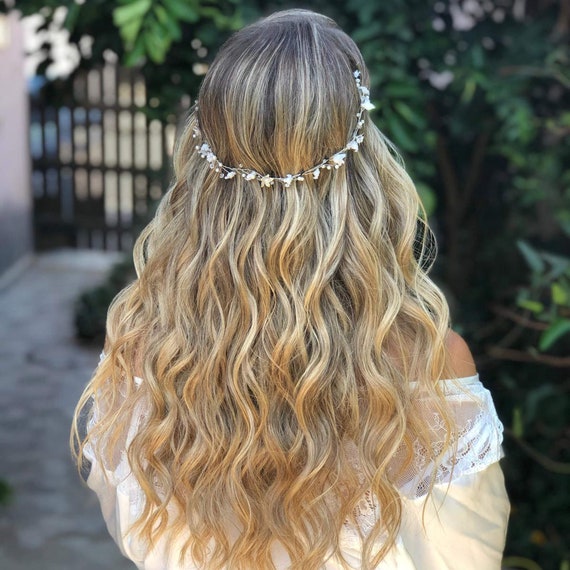Bridal Halo, Bridal Hair Vine, Wedding Headpiece, Bridal  display picture 2