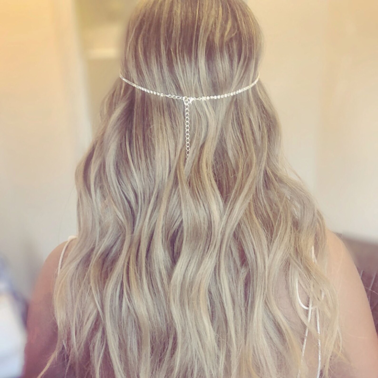 bridal hair chain headpiece