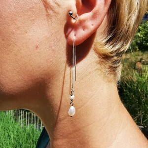 Sterling silver threader earrings