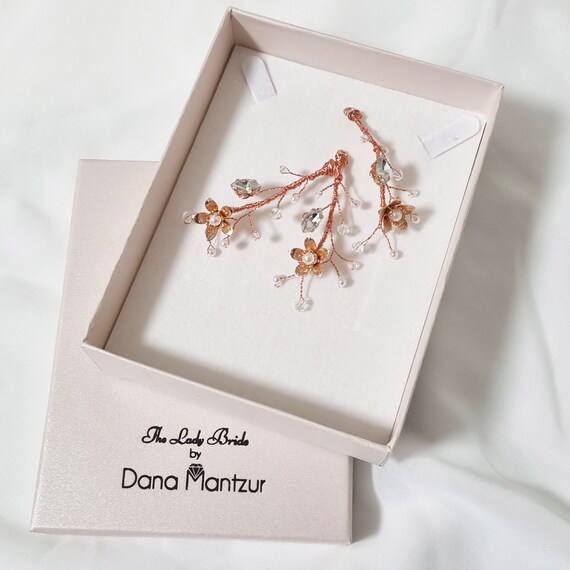 Set of 3 Pearl Hair Clip, White Flowers Clip, Wedding Hair  display picture 1