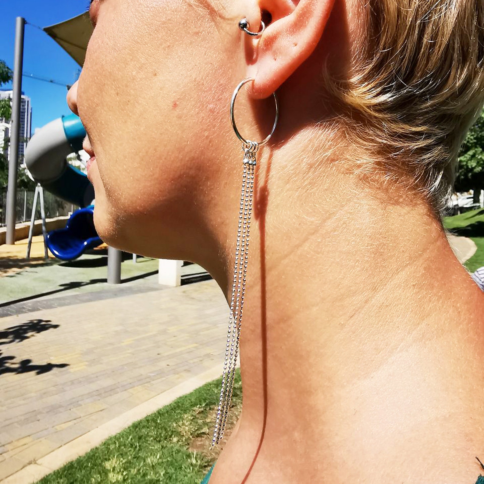 Fringe Hoop Earrings