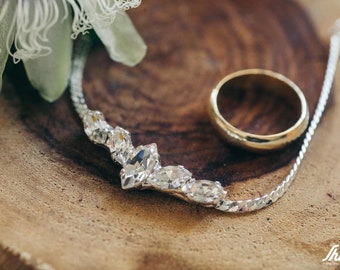 Crystal Bridal Bracelet, Wedding Bracelet, Silver Bridal Jewelry, Silver Bracelet, Bride crystal Bracelet, Boho Wedding Bracelet CZ Bracelet