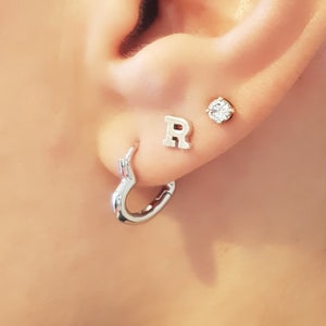 Pequeños abrazos, Abrazos de corazón mínimo, Aros de corazón, Aros Boho, Pendientes de niña de flores, Aros minimalistas, Pendientes de aro de oro, Aros de corazón de plata