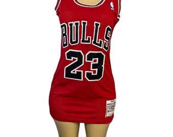 Red Chicago bulls jersey dress