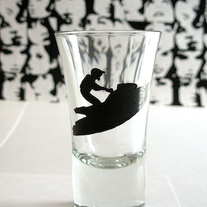 Ski-Do, FUN on the WATER 2 oz. Shot Glass Hand Painted, signed by the artist