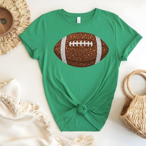 Sparkle Glitter Look Football DTF Transfer, Football Game Day Transfer, American Football Ready to Press, Touchdown DTF Print for Apparel image 7
