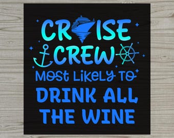 Most Likely To Cruise Cousin Crew DTF, Matching Cousins Vacation Iron On, Family Reunion Design, Nautical Cousin Squad Heat Press
