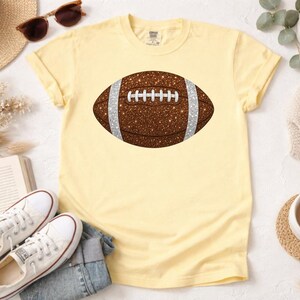 Sparkle Glitter Look Football DTF Transfer, Football Game Day Transfer, American Football Ready to Press, Touchdown DTF Print for Apparel image 6
