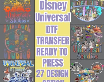 Universal Disney Orlando Family Trip 2026, Theme Park Orlando Vacation Iron On, Universal Studios Disney DTF Transfer