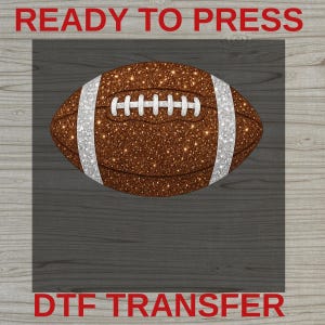 Sparkle Glitter Look Football DTF Transfer, Football Game Day Transfer, American Football Ready to Press, Touchdown DTF Print for Apparel image 10