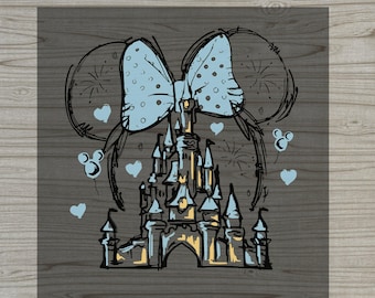 Minnie Disney Castle DTF Transfer, Minnie Birthday Iron-On, Magical Trip Family Matching Ready to Press, Disney Mom Trip Decal