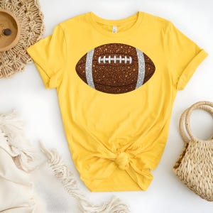 Sparkle Glitter Look Football DTF Transfer, Football Game Day Transfer, American Football Ready to Press, Touchdown DTF Print for Apparel image 8