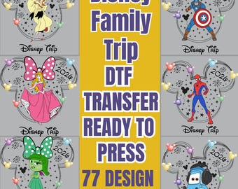 Disney Family Trip 2026 DTF, Matching Family Vacation Iron On, Magical Memories Design, Disney Squad Heat Press, Disney Family Name Trip