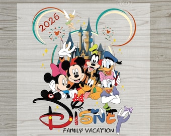 Disney Family Trip DTF Transfer,Family Vacation 2026 Ready To Press DTF,Disneyland Vacay Mode DTF Print, Disneyworld Dtf, Family Squad Dtf