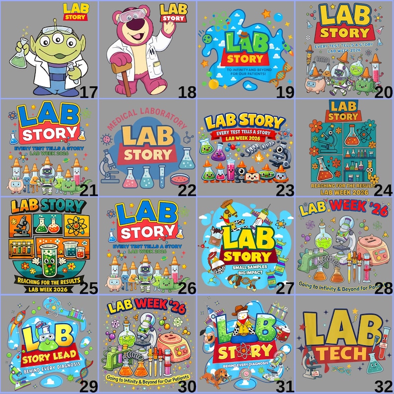 Lab Story DTF, Toy Story Lab Week 2026 All Characters DTF ...