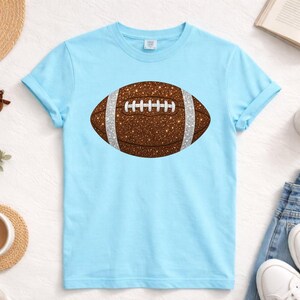 Sparkle Glitter Look Football DTF Transfer, Football Game Day Transfer, American Football Ready to Press, Touchdown DTF Print for Apparel image 5
