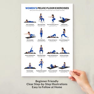 Minimal fitness printable focused on deep core and pelvic floor strengthening routine