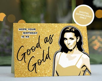 Tarjeta de cumpleaños "Good As Gold" — Descarga digital