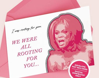 ¡Todos te apoyábamos! — Tarjeta de felicitación con temática de ANTM