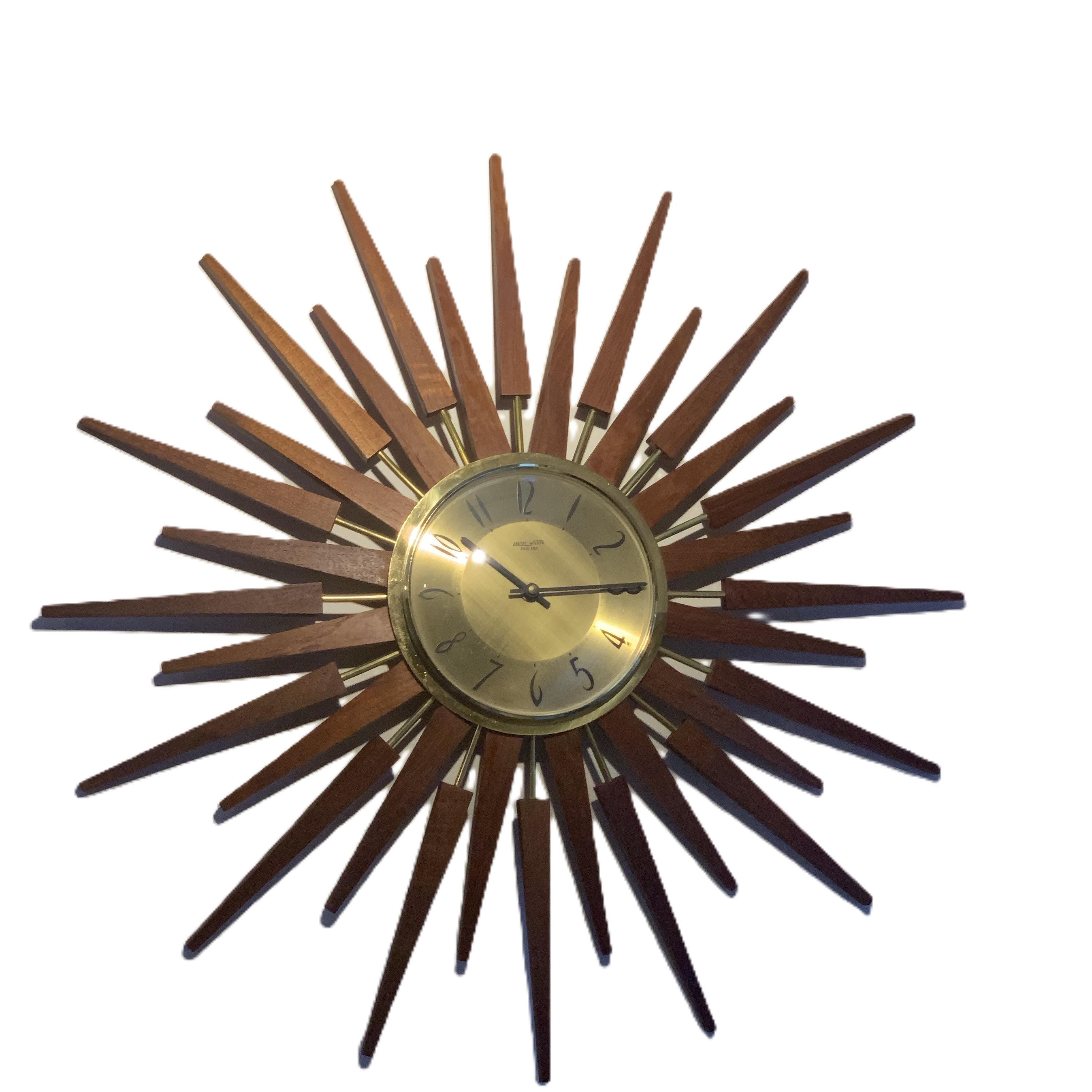 1960s Sunburst Wall Clocks - Etsy