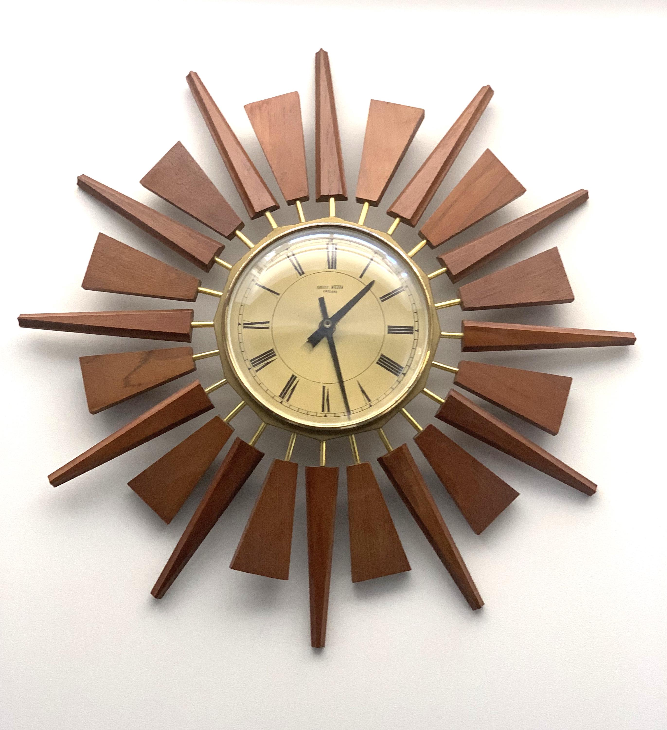 Vintage sun wall clock - Etsy 日本