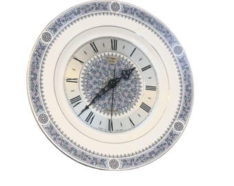 Reloj de pared Metamec Spode Collaboration – Modelo Firenze de 1976, de cuarzo, de porcelana fina, 26,7 cm (10,5 pulgadas), fabricado en Inglaterra.