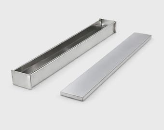 Rechteckige Terrinenform mit Pressdeckel - Pastetenform aus Edelstahl, professionelle Laibform