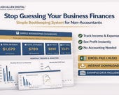 Simple Bookkeeping System Excel | Income & Expense Tracker with Profit Dashboard