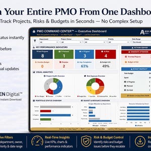 PMO Dashboard PRO (100 Projekte) Excel Vorlage | Exekutivkommandostelle für Unternehmensführung