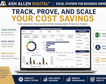 Lean Six Sigma Risparmio / Monitoraggio del ROI / Strumento di riduzione dei costi / Indicatori chiave di prestazione (KPI) / Sistema di impatto