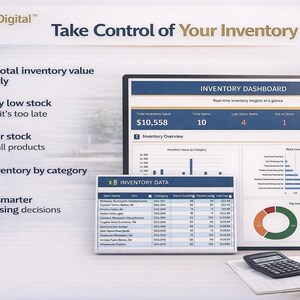 Inventory Management Excel Template | Stock Tracker, Inventory Dashboard & Reorder Planner image 4