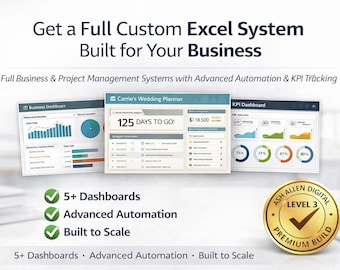 Sistema Premium de Painéis Personalizados em Excel | Solução Completa para Gestão de Negócios e Projetos com Automação Avançada e Relatórios de KPIs