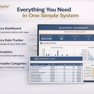 Inventory Management Excel Template | Stock Tracker, Inventory Dashboard & Reorder Planner image 3