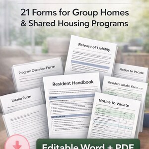 Unabhängige Wohneinrichtung Wesentliche Formen | Gruppe Home Business | 21 bearbeitbare Formen und Vorlagen