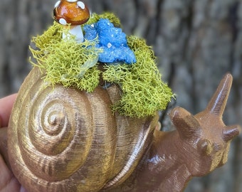 Mini Garden Snail décor, 3D printed Landscape Ornaments, Plant Pot Decorations, Gardening Décor, House warming gift