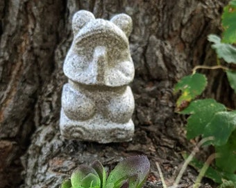 Meditating Frog Garden Statue, Sculpture Praying Frog, 3D printed, Namaste Peaceful Frog