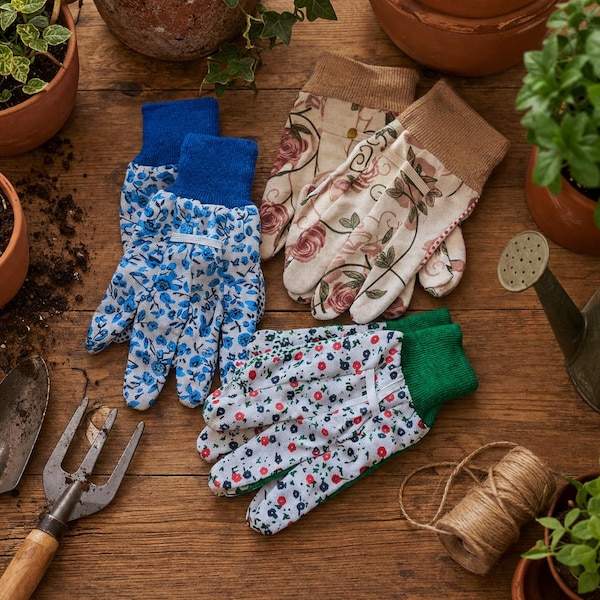 Gardening Gloves for Adult women & kids, Cotton garden gloves, gardener gift
